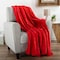 Hastings Home Flannel Fleece Oversized Throw Blanket, For Couch, Home Decor, Sofa and Chair, 60" x 70", Crimson Red 638947QCD - alternate 1
